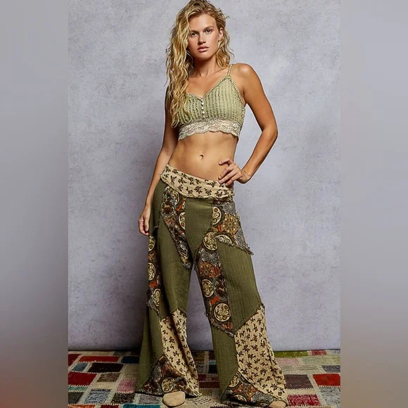 POL pants in Olive and Beige - Picture 3 of 5